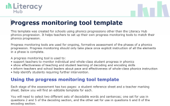progress monitoring tool template Image