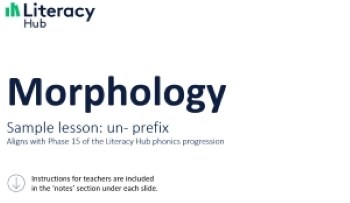 Morphology lesson slides: un- prefix Image