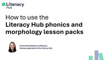 How to use the Literacy Hub's lesson packs Image