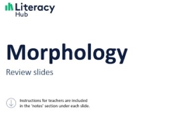 Morphology review slides Image