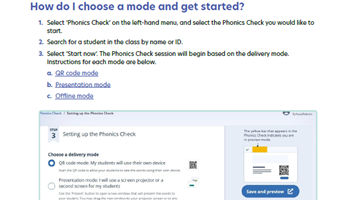 Year 1 Phonics Check user manual Image