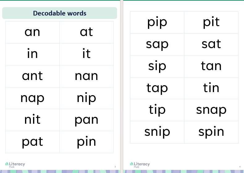 Decodable resources for lesson packs Image