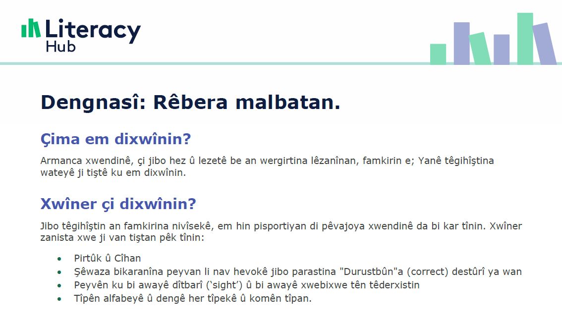 Phonics: guide for families Kurdish Image